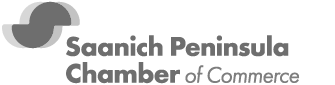 Saanich Peninsula Chamber of Commerce logo, greyscale, alternate